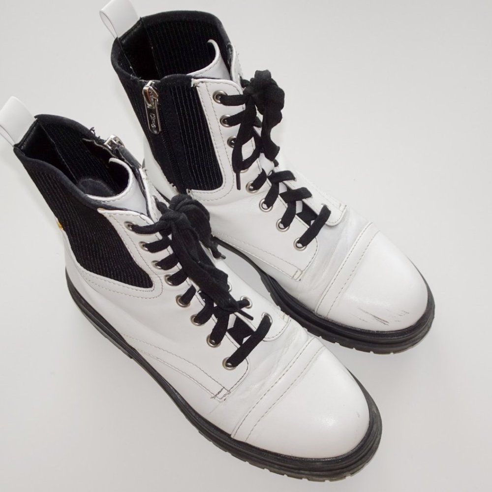 Circus by Sam Edelman White Giovanny Lug Sole Ankle Boots